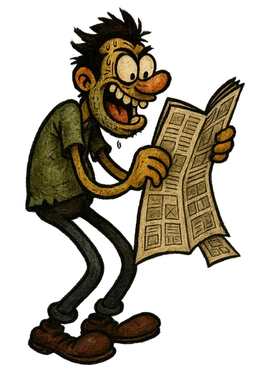 新聞熟読おじ(ガラケー属性のおじさん)